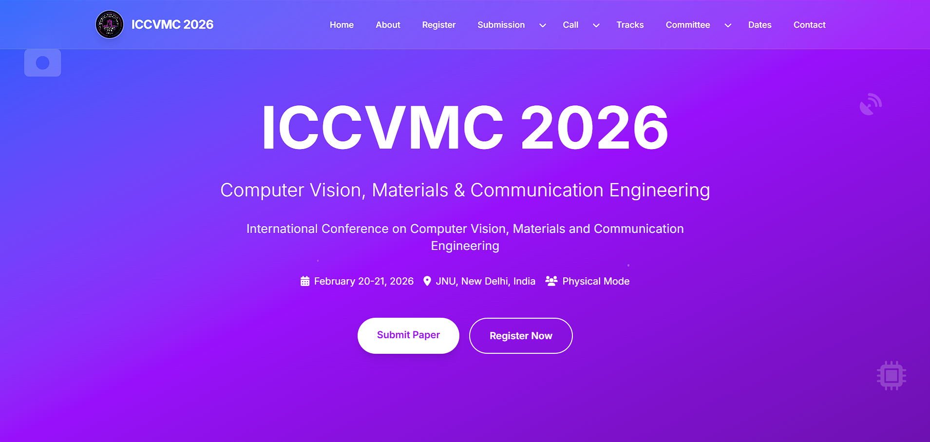 IC CVMC 2026 Conference Website