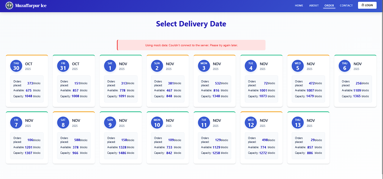 Ice Factory Management - Orders